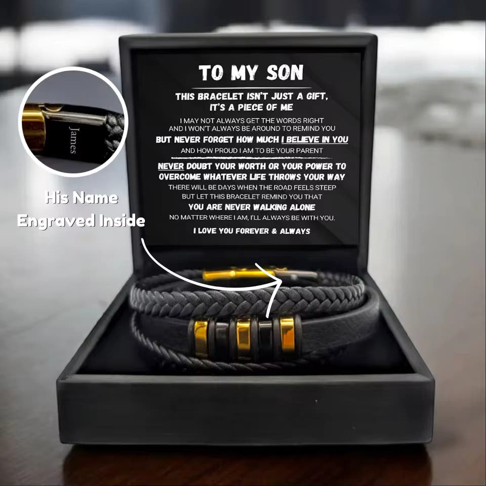Always Beside You - Son's Customized Bracelet
